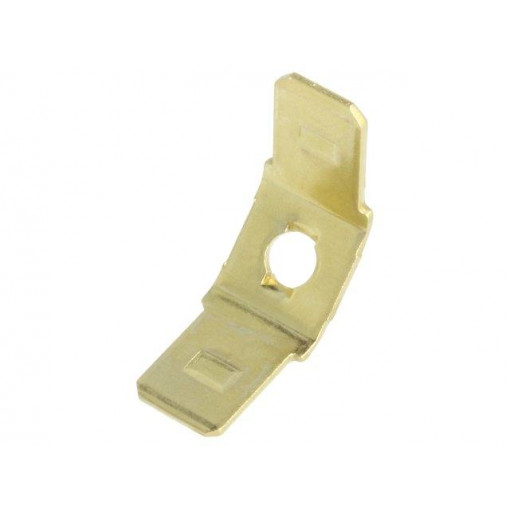 1258; Terminal: flat; 6.4mm; 0.8mm; male; M3; double; screw; brass; KEYSTONE