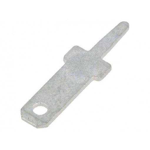 1267; Terminal: flat; 2.8mm; 0.5mm; male; THT; brass; tinned; straight; KEYSTONE