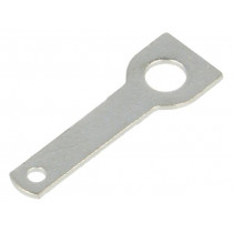 1269; Terminal: flat; 2.8mm; 0.5mm; male; M2,5; screw; brass; tinned; KEYSTONE