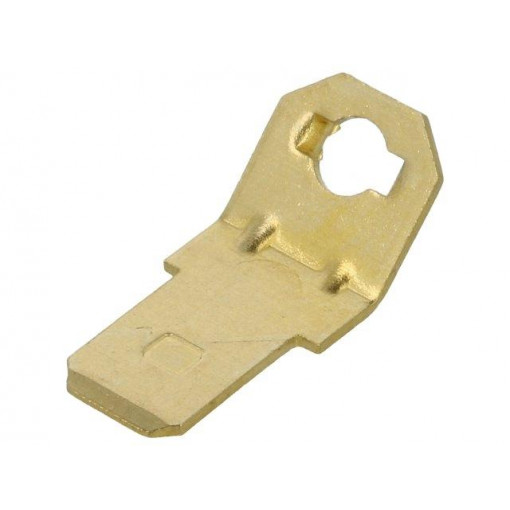 1271; Terminal: flat; 4.8mm; 0.5mm; male; M2,5; screw; brass; angled 45°; KEYSTONE