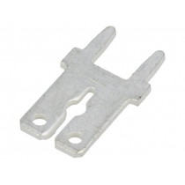 1282; Terminal: flat; 6.4mm; 0.8mm; male; THT; brass; tinned; straight; KEYSTONE