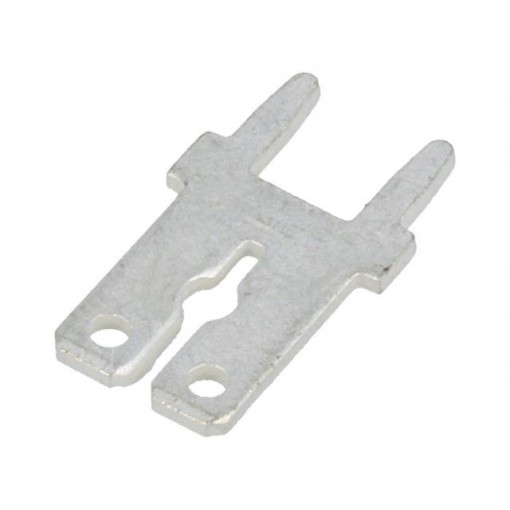 1282; Terminal: flat; 6.4mm; 0.8mm; male; THT; brass; tinned; straight; KEYSTONE