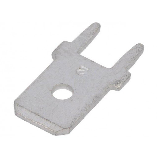 1287; Terminal: flat; 6.4mm; 0.8mm; male; THT; brass; tinned; straight; KEYSTONE