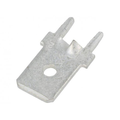 1287-ST; Terminal: flat; 6.4mm; 0.8mm; male; THT; brass; tinned; straight; KEYSTONE