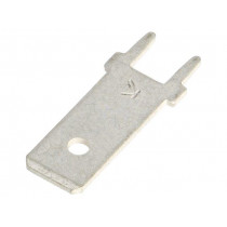 1289; Terminal: flat; 6.4mm; 0.8mm; male; THT; brass; tinned; straight; KEYSTONE