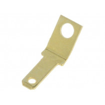 2004; Terminal: flat; 2.8mm; 0.5mm; male; M2; screw; brass; angled 45°; KEYSTONE
