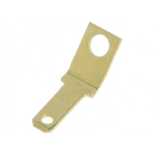2004; Terminal: flat; 2.8mm; 0.5mm; male; M2; screw; brass; angled 45°; KEYSTONE