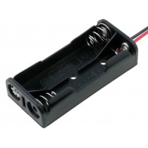 2469; Holder; Mounting: on panel; Leads: 150mm leads; Size: AAA,R3; KEYSTONE