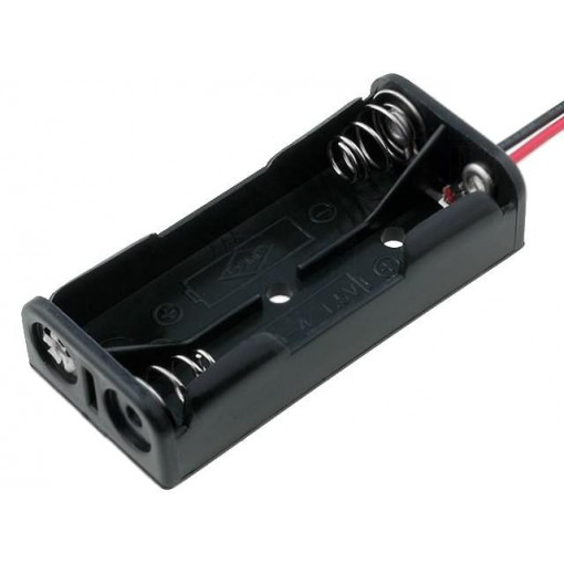 2469; Holder; Mounting: on panel; Leads: 150mm leads; Size: AAA,R3; KEYSTONE