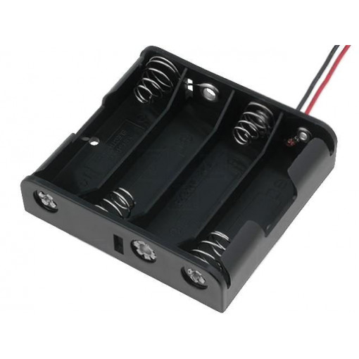 2478; Holder; Mounting: on panel; Leads: 150mm leads; Size: AA,R6; KEYSTONE