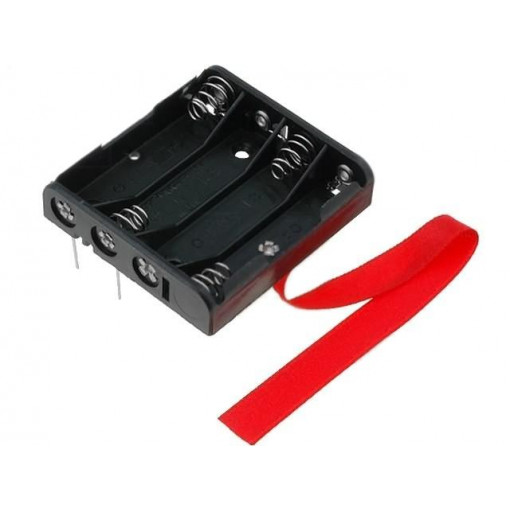 2481RB; Holder; Mounting: PCB; Size: AAA,R3; Batt.no: 4; KEYSTONE