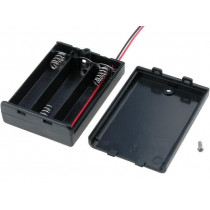 2487; Holder; Mounting: on panel; Leads: 150mm leads; Size: AA,R6; KEYSTONE