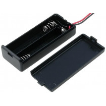 2489; Holder; Mounting: on panel; Leads: 150mm leads; Size: AAA,R3; KEYSTONE