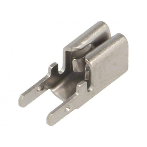 3577; Terminal: flat; 6.4mm; 0.5÷0.8mm; female; double; THT; brass; tinned; KEYSTONE