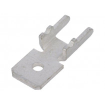 4902; Terminal: flat; 6.4mm; 0.8mm; male; THT; brass; tinned; straight; KEYSTONE