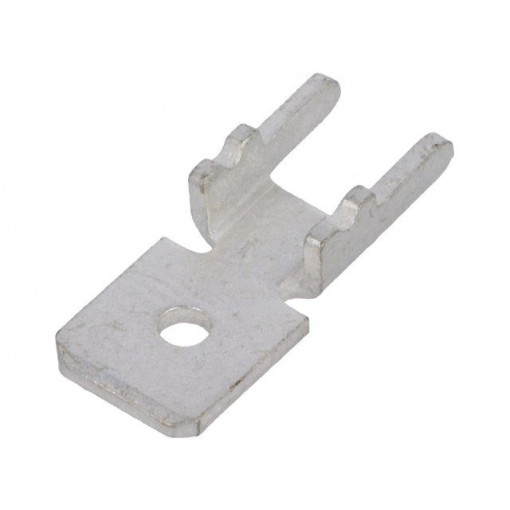 4902; Terminal: flat; 6.4mm; 0.8mm; male; THT; brass; tinned; straight; KEYSTONE