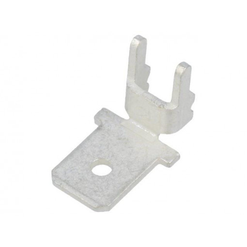 4914; Terminal: flat; 6.4mm; 0.8mm; male; THT; brass; tinned; angled 90°; KEYSTONE