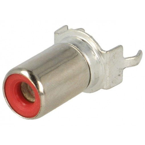 577; Socket; RCA; female; straight; THT; brass; tinned; on PCBs; KEYSTONE