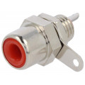582; Socket; RCA; female; straight; soldering; brass; nickel plated; KEYSTONE 582; Socket; RCA; female; straight; soldering; brass; nickel plated; KEYSTONE