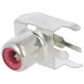 588; Socket; RCA; female; angled 90°; THT; brass; tinned; on PCBs; KEYSTONE 588; Socket; RCA; female; angled 90°; THT; brass; tinned; on PCBs; KEYSTONE
