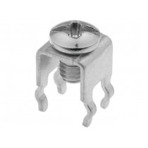 7796; Terminal: screw terminal; THT; brass; tinned; Thread: M4; 15A; KEYSTONE