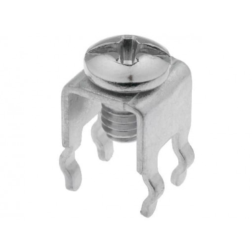 7796; Terminal: screw terminal; THT; brass; tinned; Thread: M4; 15A; KEYSTONE