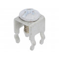7797-4; Terminal: screw terminal; THT,screw terminal; white; 7x5mm; KEYSTONE