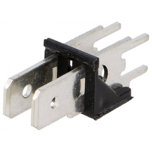 7812; Terminal: spade terminal strip; 6.3mm; 0.8mm; THT; brass; tinned; KEYSTONE