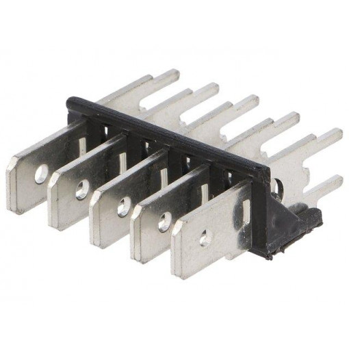 7815; Terminal: spade terminal strip; 6.3mm; 0.8mm; THT; brass; tinned; KEYSTONE