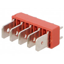 7830; Terminal: spade terminal strip; 6.4mm; 0.8mm; THT; steel; tinned; KEYSTONE