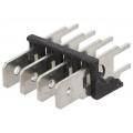 7834; Terminal: spade terminal strip; 6.3mm; 0.8mm; THT; steel; tinned; KEYSTONE