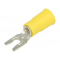 8269; Fork terminal; M3,5; Ø: 3.66mm; crimped; for cable; insulated; KEYSTONE