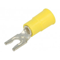 8269; Fork terminal; M3,5; Ø: 3.66mm; crimped; for cable; insulated; KEYSTONE