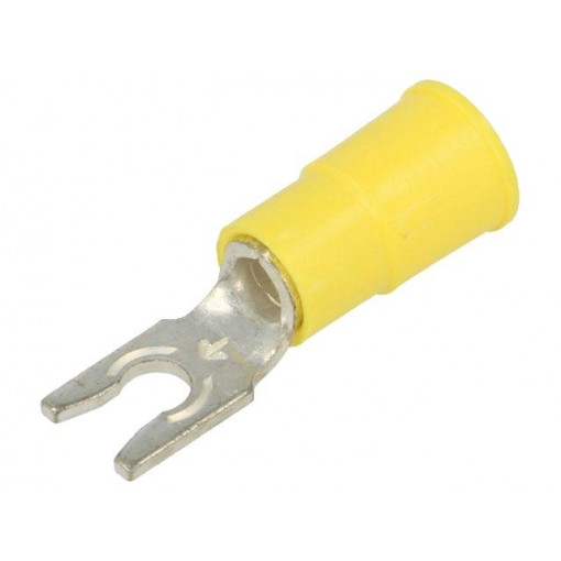 8269; Fork terminal; M3,5; Ø: 3.66mm; crimped; for cable; insulated; KEYSTONE