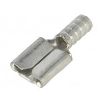 8275; Terminal: flat; 6.4mm; 0.8mm; female; crimped; for cable; straight; KEYSTONE