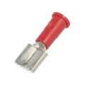 8277; Terminal: flat; 6.4mm; 0.8mm; female; crimped; for cable; insulated; KEYSTONE