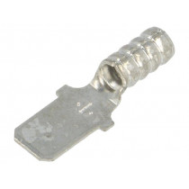 8281; Terminal: flat; 4.8mm; 0.5mm; male; crimped; for cable; straight; KEYSTONE