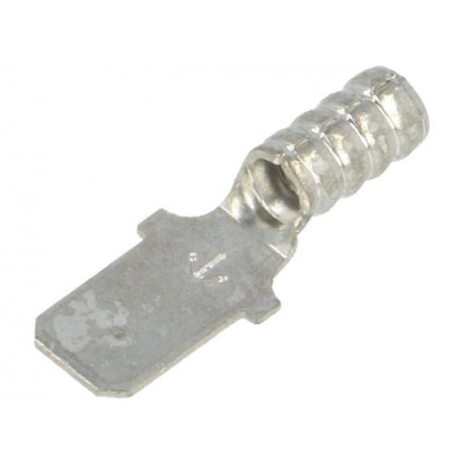8281; Terminal: flat; 4.8mm; 0.5mm; male; crimped; for cable; straight; KEYSTONE