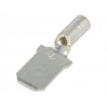 8282; Terminal: flat; 6.4mm; 0.8mm; male; crimped; for cable; straight; KEYSTONE