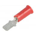 8286; Terminal: flat; 4.8mm; 0.5mm; male; crimped; for cable; insulated; KEYSTONE