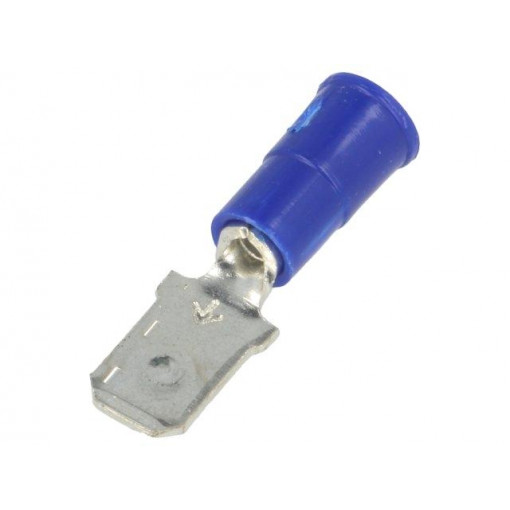 8289; Terminal: flat; 6.4mm; 0.8mm; male; crimped; for cable; insulated; KEYSTONE