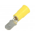 8290; Terminal: flat; 6.4mm; 0.8mm; male; crimped; for cable; insulated; KEYSTONE