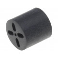KEYS8907; Spacer sleeve; LED; Øout: 6.5mm; ØLED: 5mm; L: 6.4mm; black; UL94V-0; KEYSTONE KEYS8907; Spacer sleeve; LED; Øout: 6.5mm; ØLED: 5mm; L: 6.4mm; black; UL94V-0; KEYSTONE