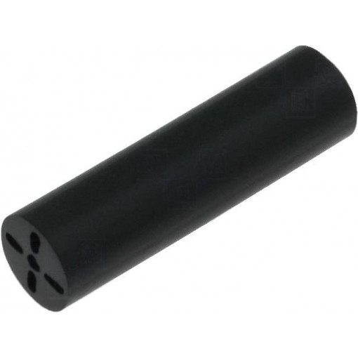 8930; Spacer sleeve; LED; Øout: 6.5mm; ØLED: 5mm; L: 22.9mm; black; UL94V-0; KEYSTONE