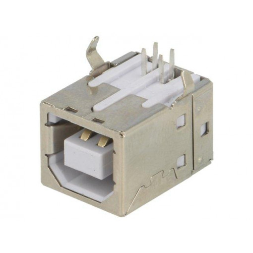 924; Socket; USB B; on PCBs; THT; PIN: 4; angled 90°; USB 2.0; 1A; 30V; KEYSTONE