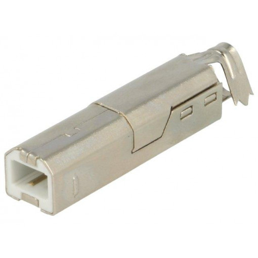 926; Plug; USB B; for cable; soldering; PIN: 4; straight; USB 2.0; 1A; 30V; KEYSTONE