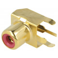 937; Socket; RCA; female; angled 90°; THT; brass; gold-plated; on PCBs; KEYSTONE 937; Socket; RCA; female; angled 90°; THT; brass; gold-plated; on PCBs; KEYSTONE