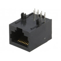 948; Socket; RJ45; PIN: 8; Layout: 8p8c; THT; on PCBs; angled 90°; KEYSTONE