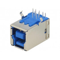 950; Socket; USB B; on PCBs; THT; angled 90°; USB 3.0; 1A; 30V; KEYSTONE