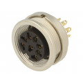 KFV 80; Connector: M16; socket; female; soldering; PIN: 8; 5A; 60V; IP40; LUMBERG